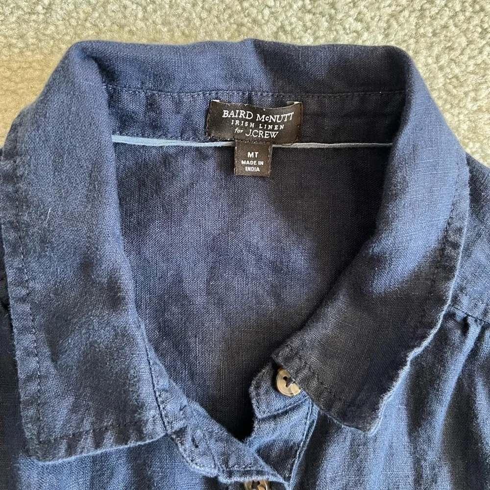 J.Crew Relaxed-fit Baird McNutt Irish Linen Shirtdress size Medium Tall …